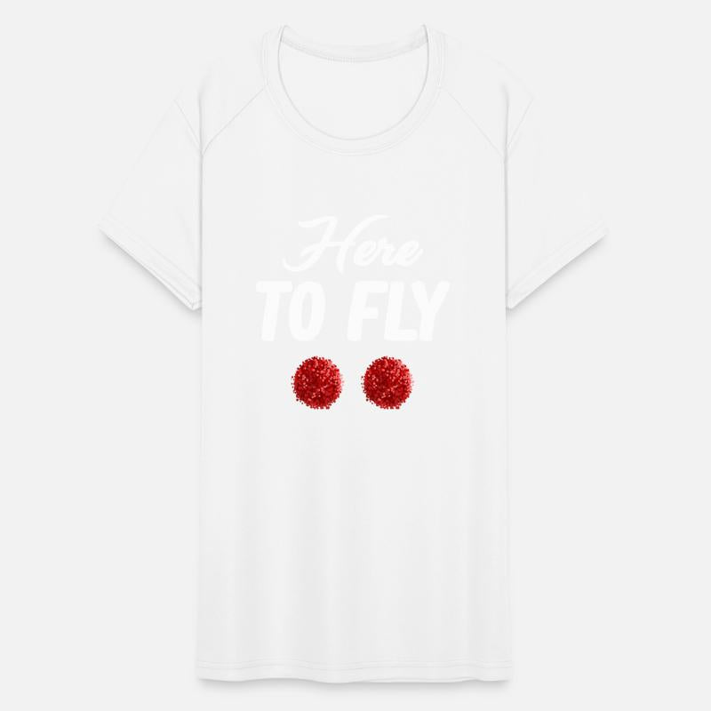 Here To Fly Funny Cheer Flyer Football Backspot