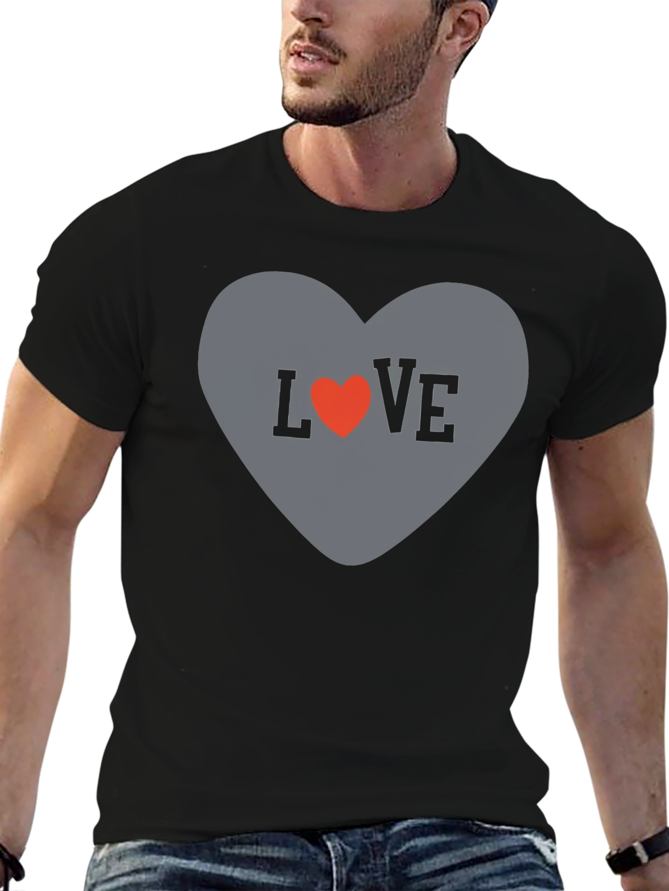 Love Heart Graphic Tee - Stylish Casual T-Shirt
