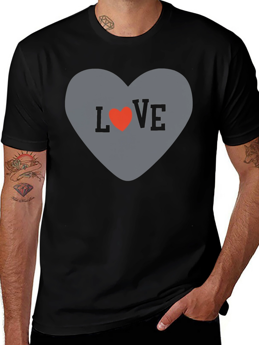 Love Heart Graphic Tee - Stylish Casual T-Shirt
