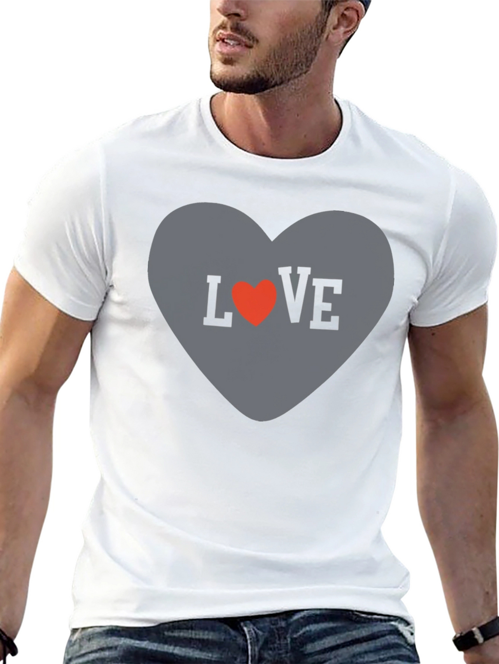 Love Heart Graphic Tee - Stylish Casual T-Shirt