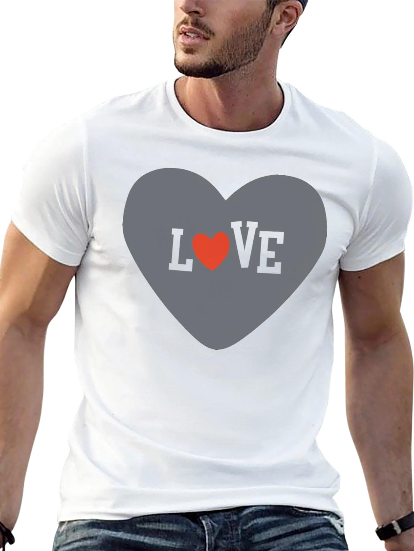 Love Heart Graphic Tee - Stylish Casual T-Shirt