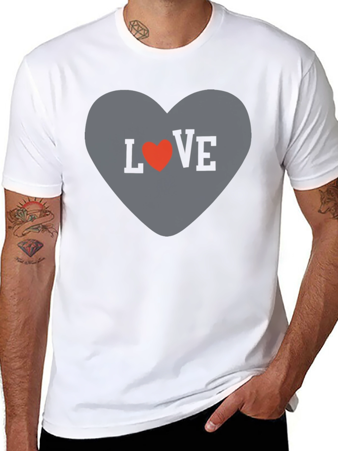 Love Heart Graphic Tee - Stylish Casual T-Shirt