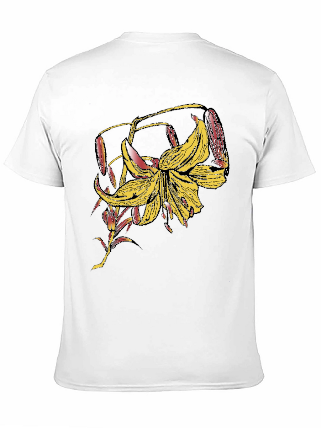 Floral Graphic Tee - Black Cotton Blend