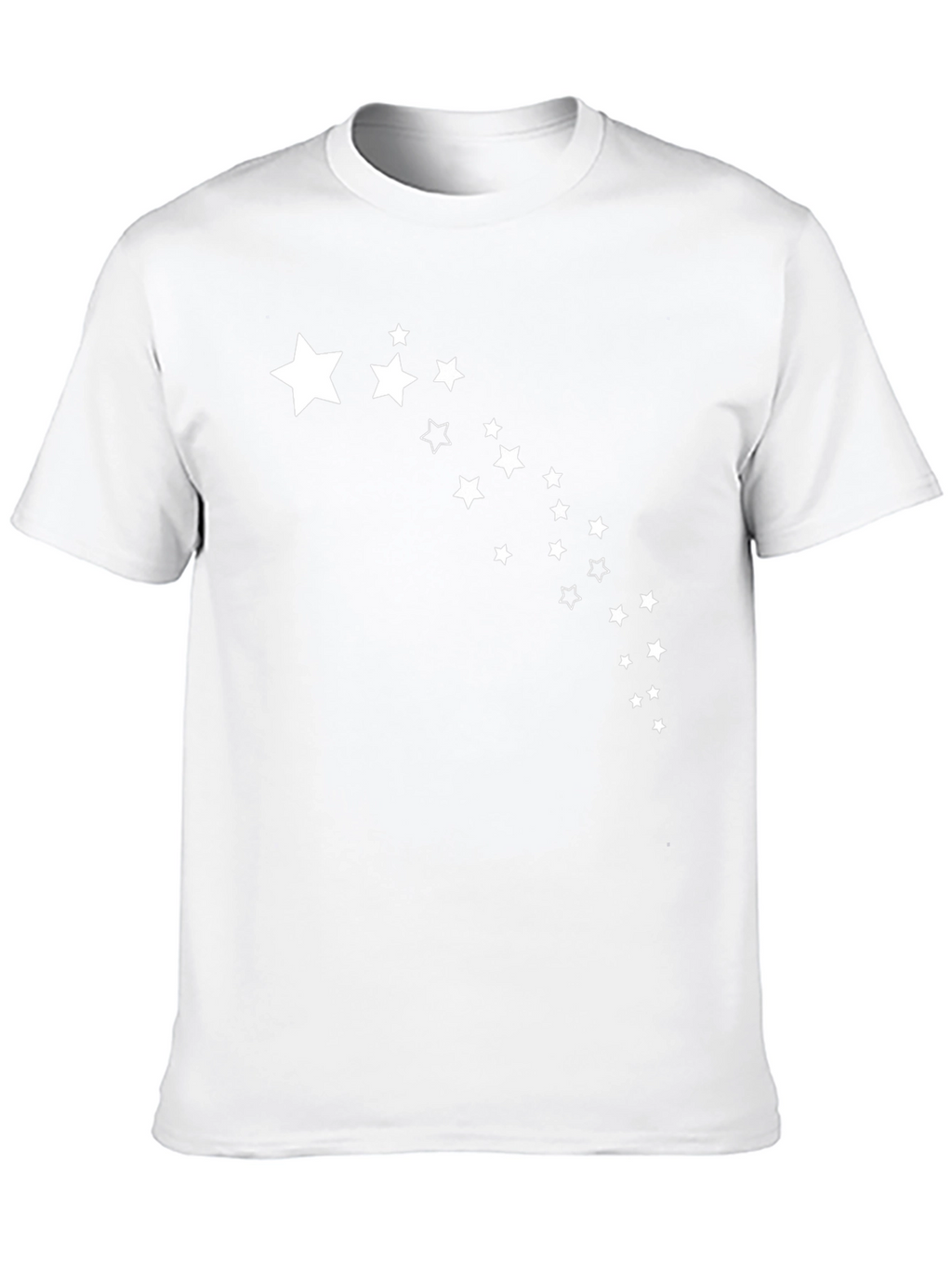Stylish Black T-Shirt with Starry Trail Design
