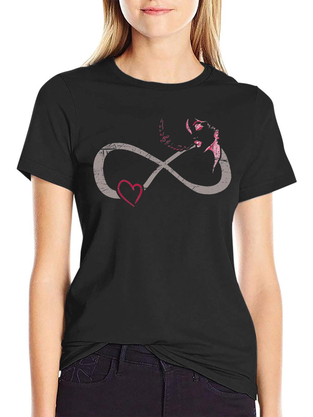 Infinity Love Graphic T-Shirt - Black