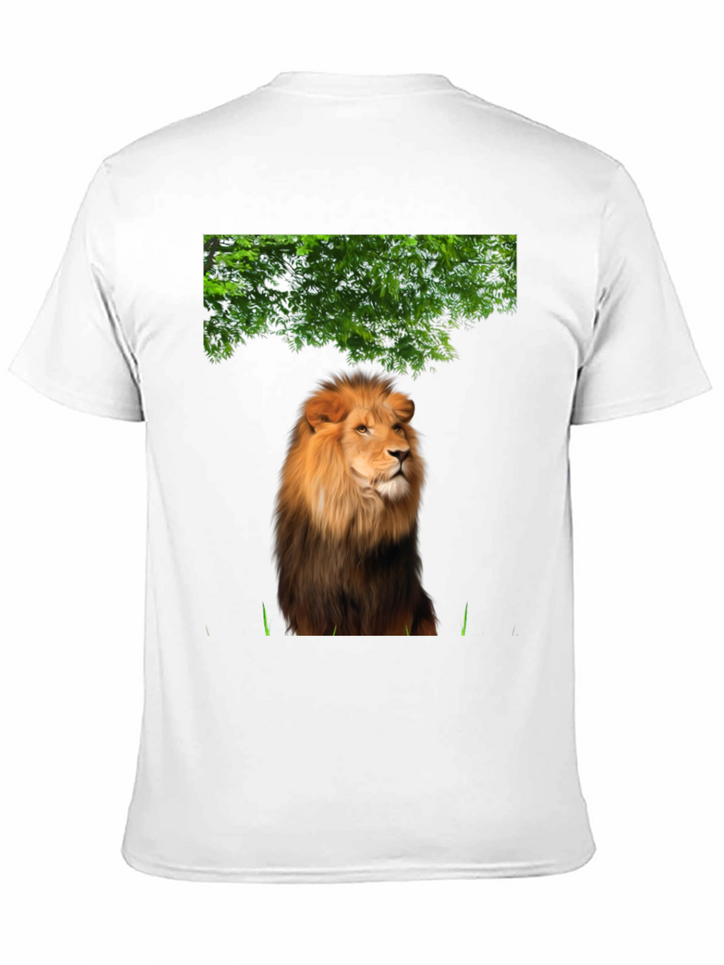 Lion Graphic Print T-Shirt - Black