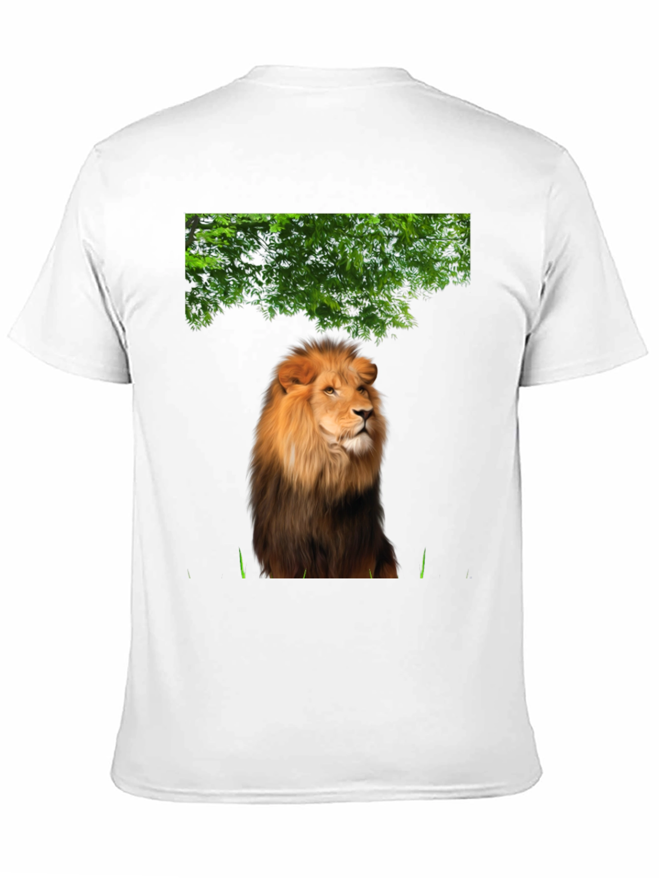 Lion Graphic Print T-Shirt - Black