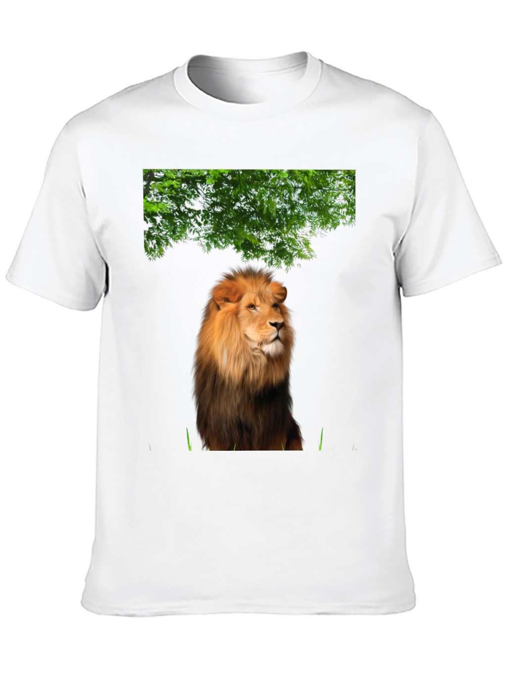 Lion Graphic Print T-Shirt - Black