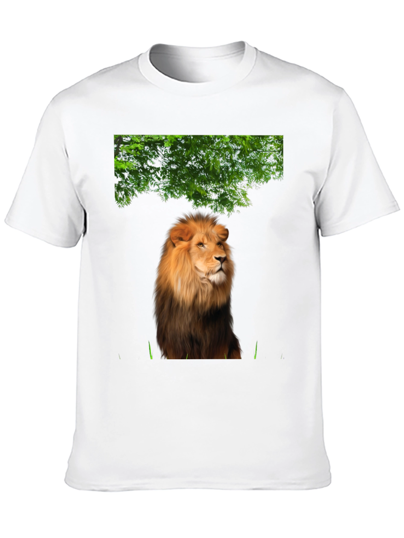 Lion Graphic Print T-Shirt - Black