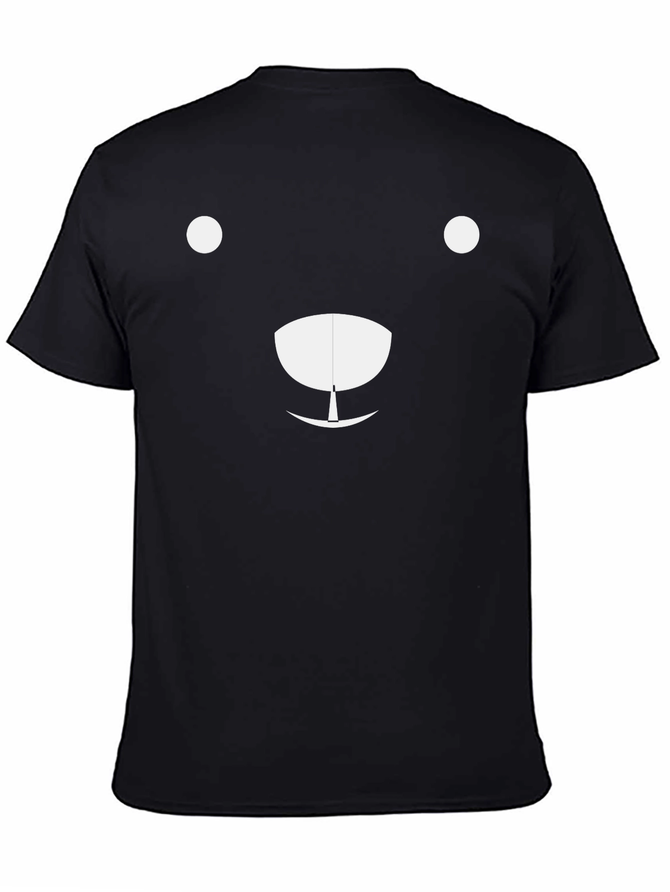 Minimalist Bear Graphic Black T-Shirt