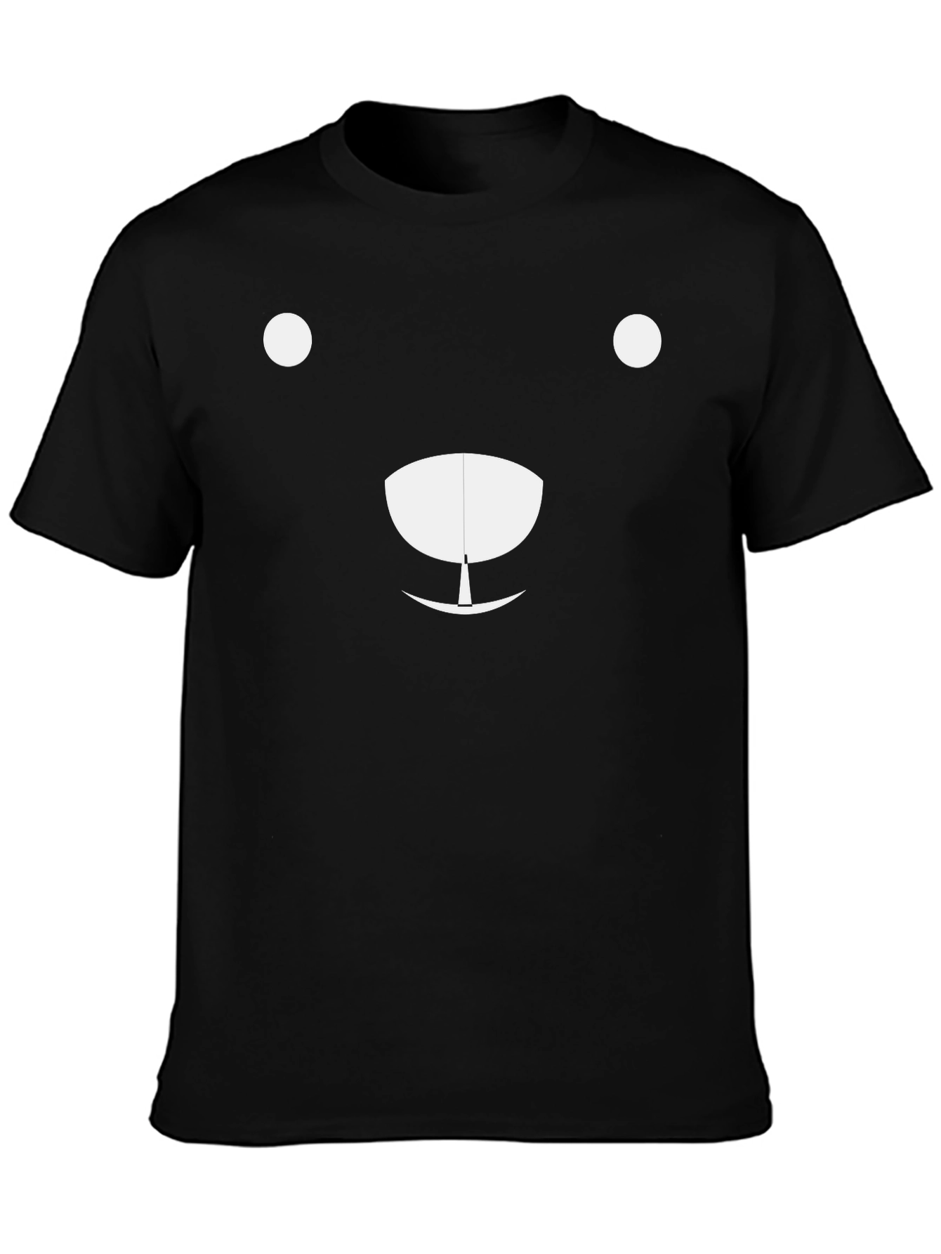 Minimalist Bear Graphic Black T-Shirt