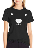 Minimalist Bear Graphic Black T-Shirt