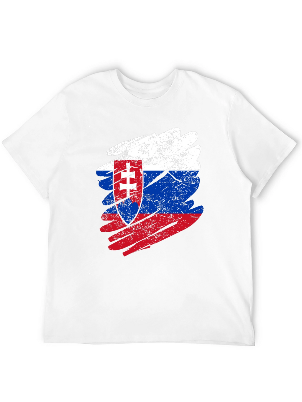 Slovakia Flag Distressed T-Shirt