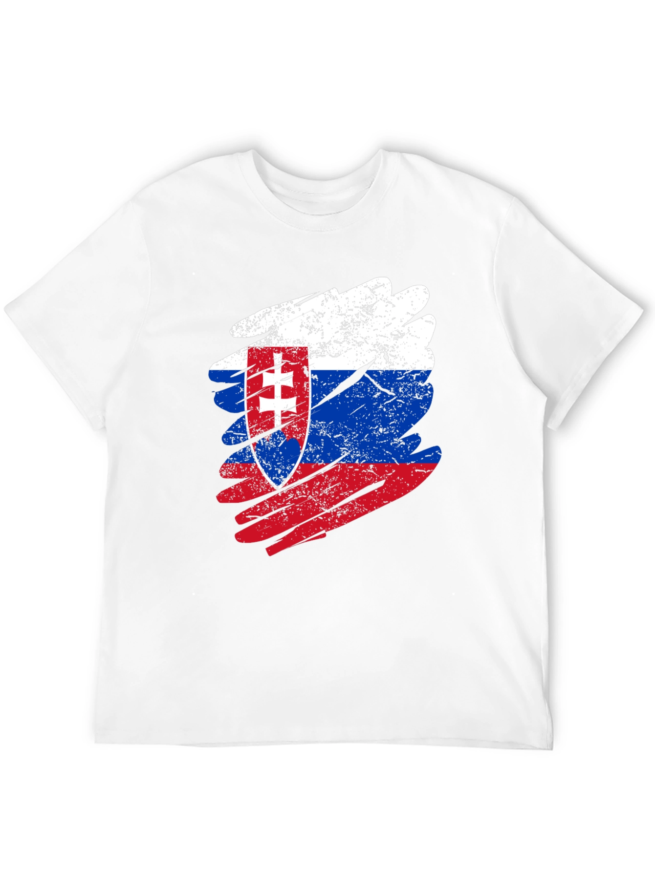 Slovakia Flag Distressed T-Shirt