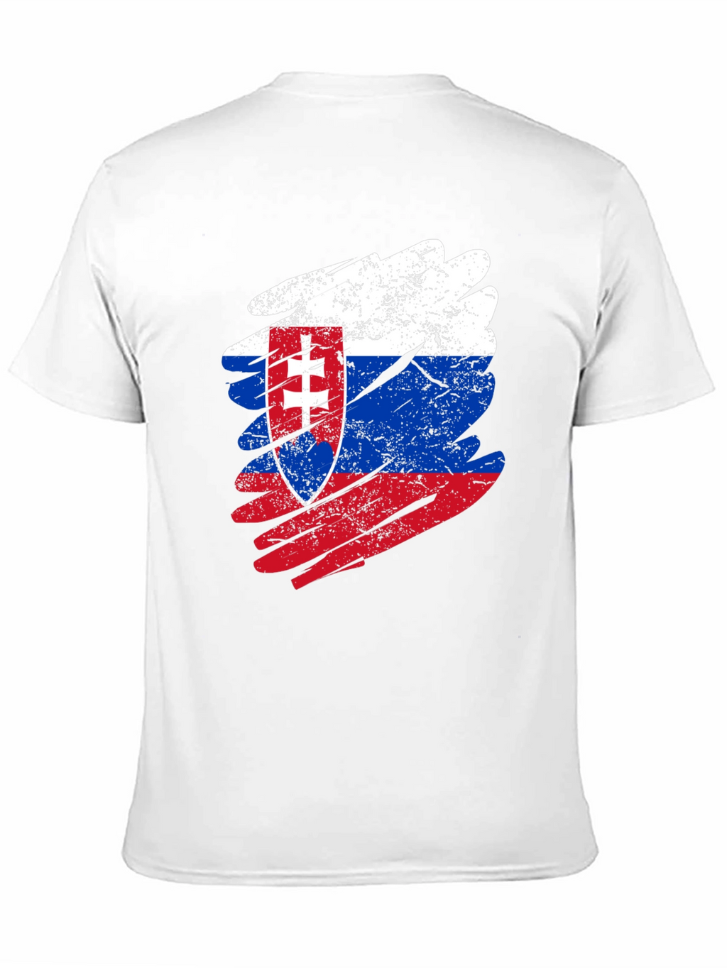 Slovakia Flag Distressed T-Shirt