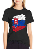 Slovakia Flag Distressed T-Shirt