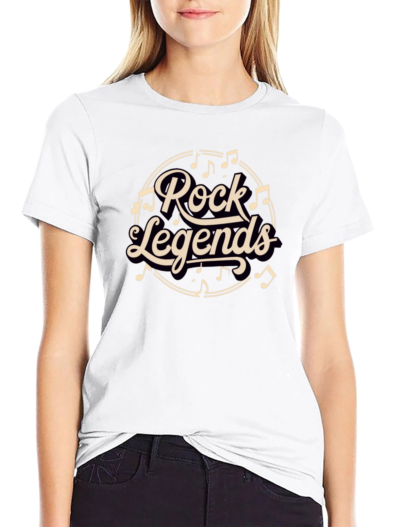 Rock Legends Black Graphic T-Shirt