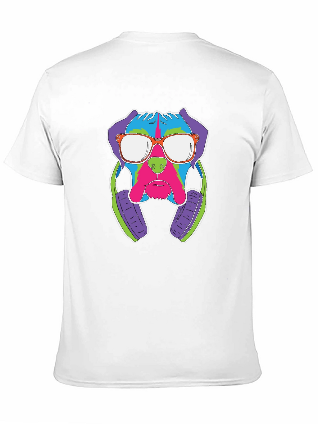 Cool Dog with Headphones Graphic T-Shirt