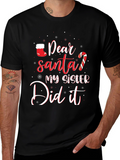 Dear Santa My Sister Did It Funny Christmas T-Shirt