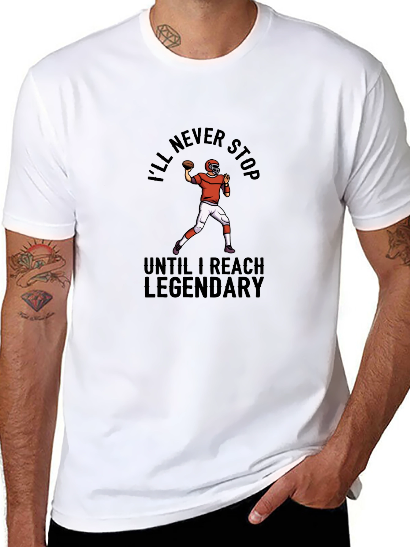 Ill Never Stop Legendary Football T-Shirt