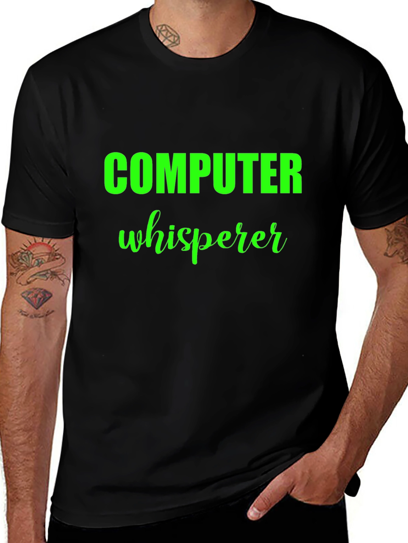 Computer Whisperer Black T-Shirt