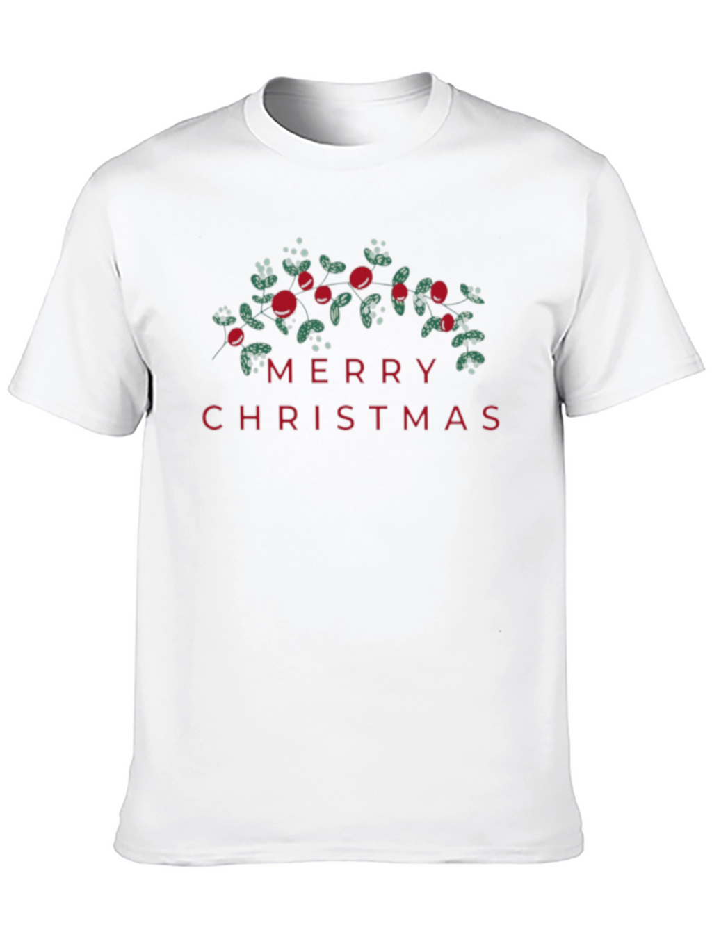 Festive Merry Christmas Graphic Tee - Black