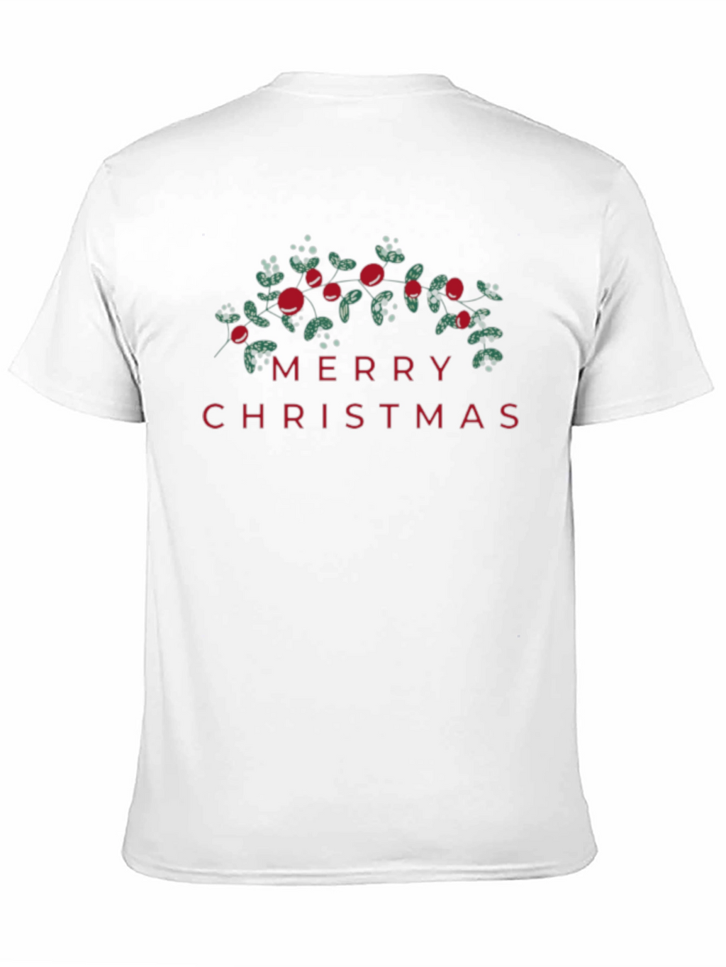 Festive Merry Christmas Graphic Tee - Black