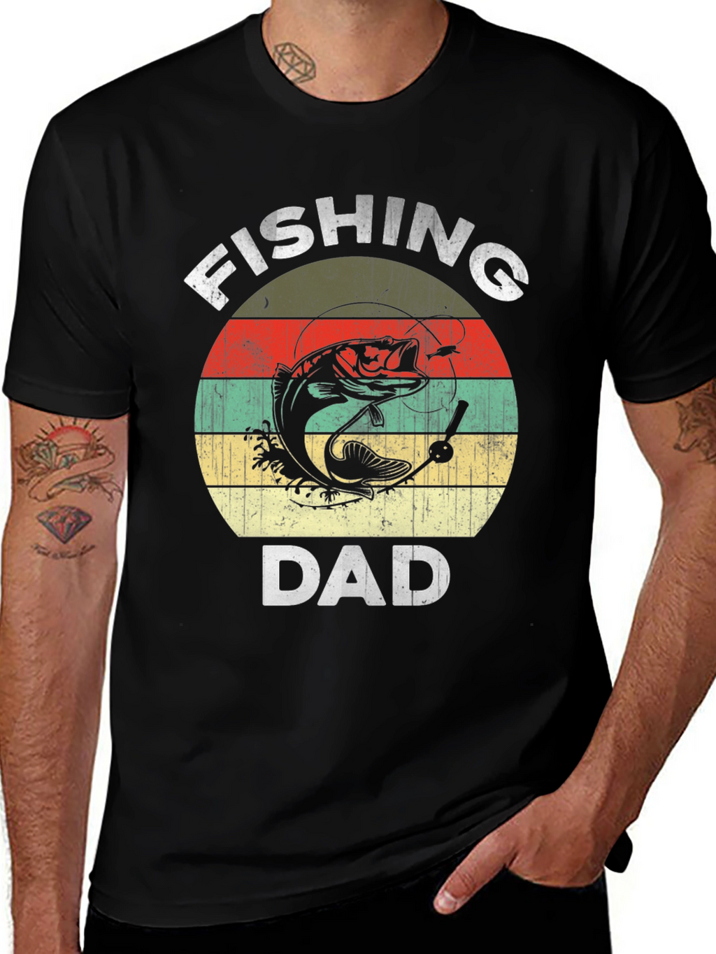 Fishing Dad Graphic Tee - Perfect Fathers Day Gift