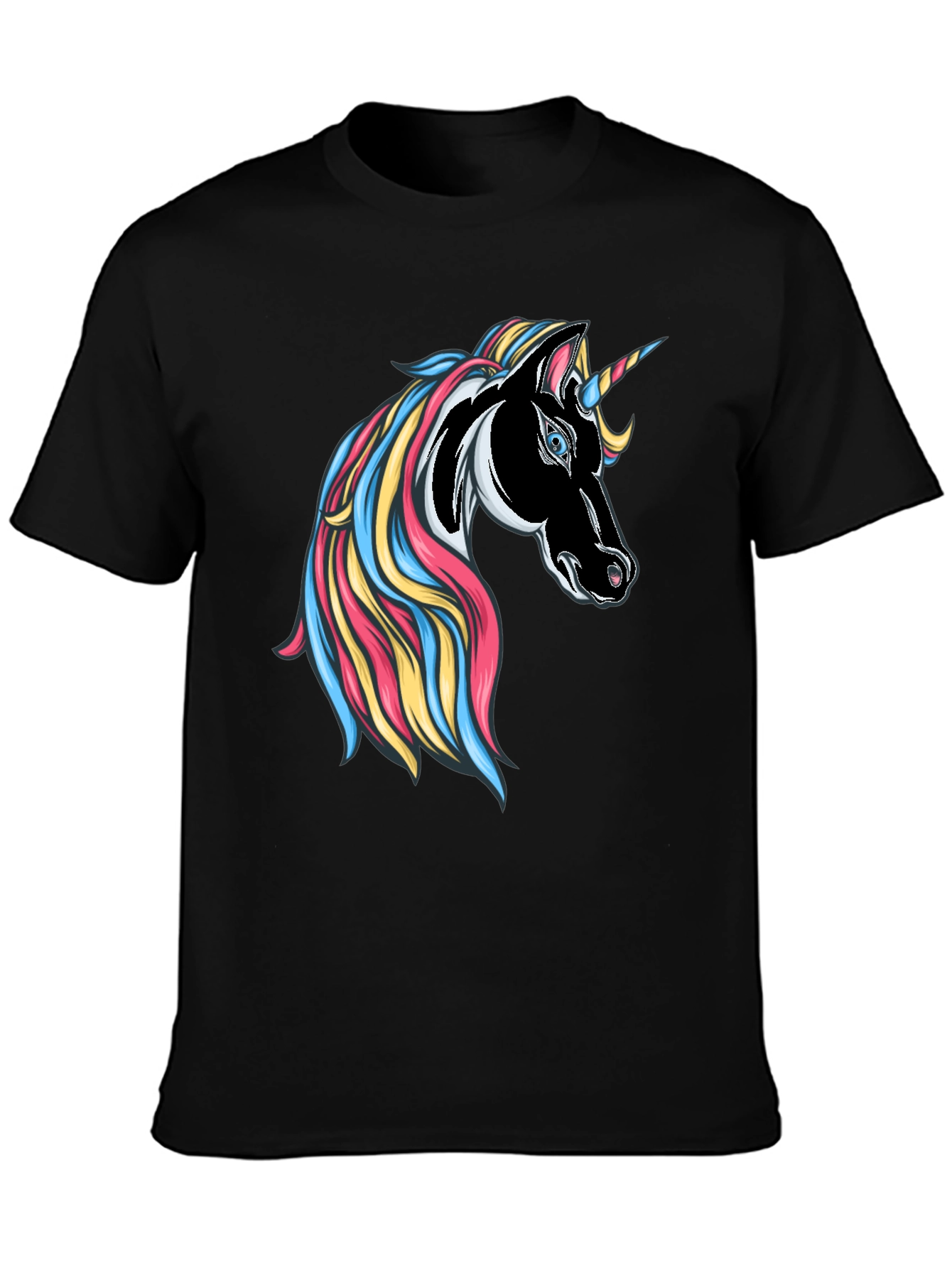 Unicorn Graphic T-Shirt - Bold Black Tee