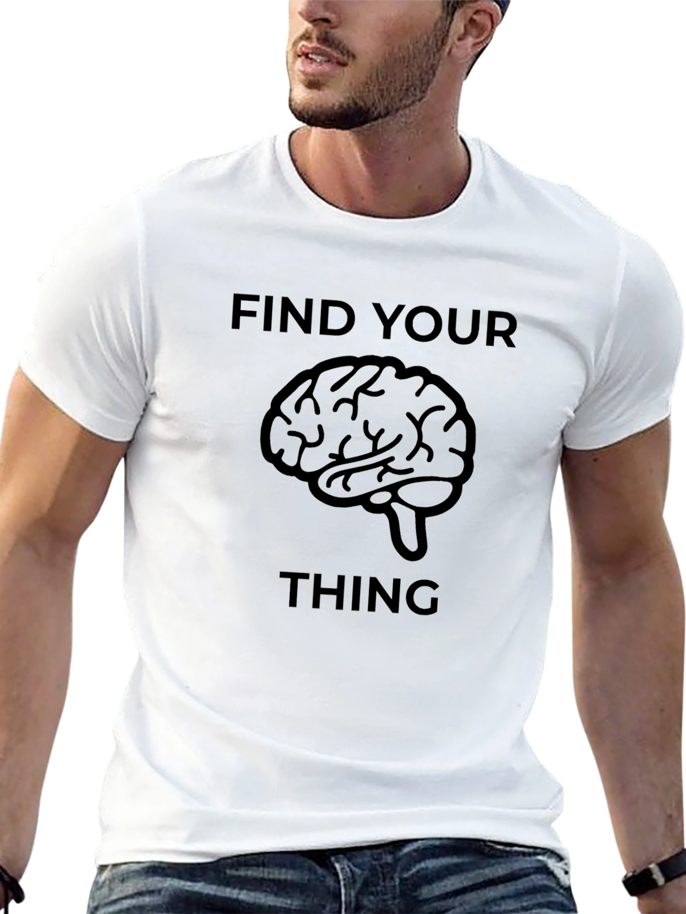 Find Your Thing Graphic Tee - Brain Design