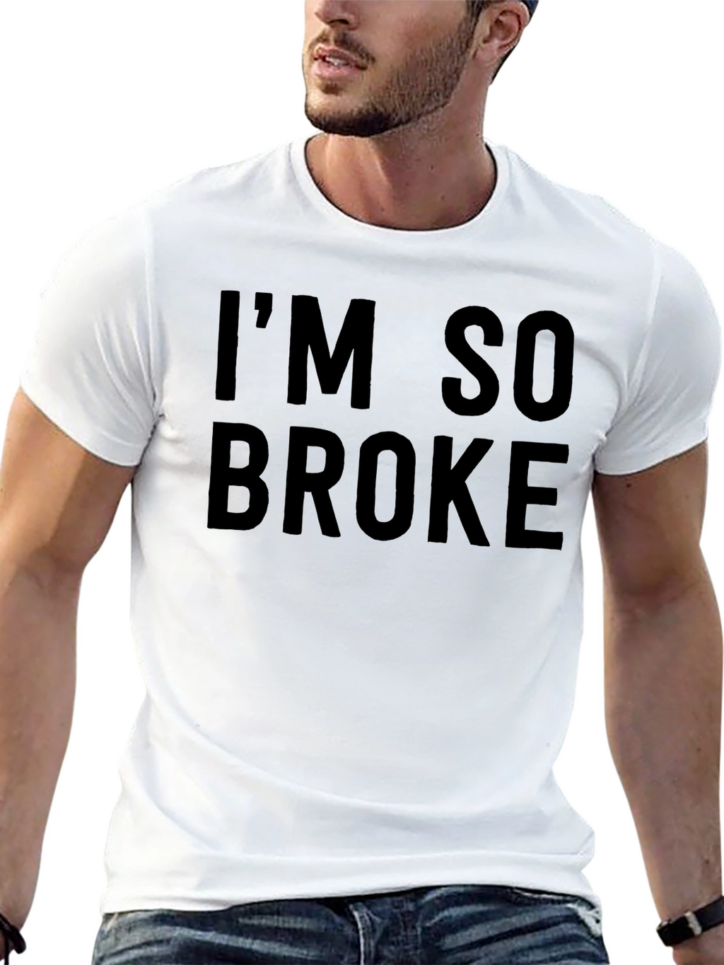 Im So Broke Black Graphic Tee Shirt