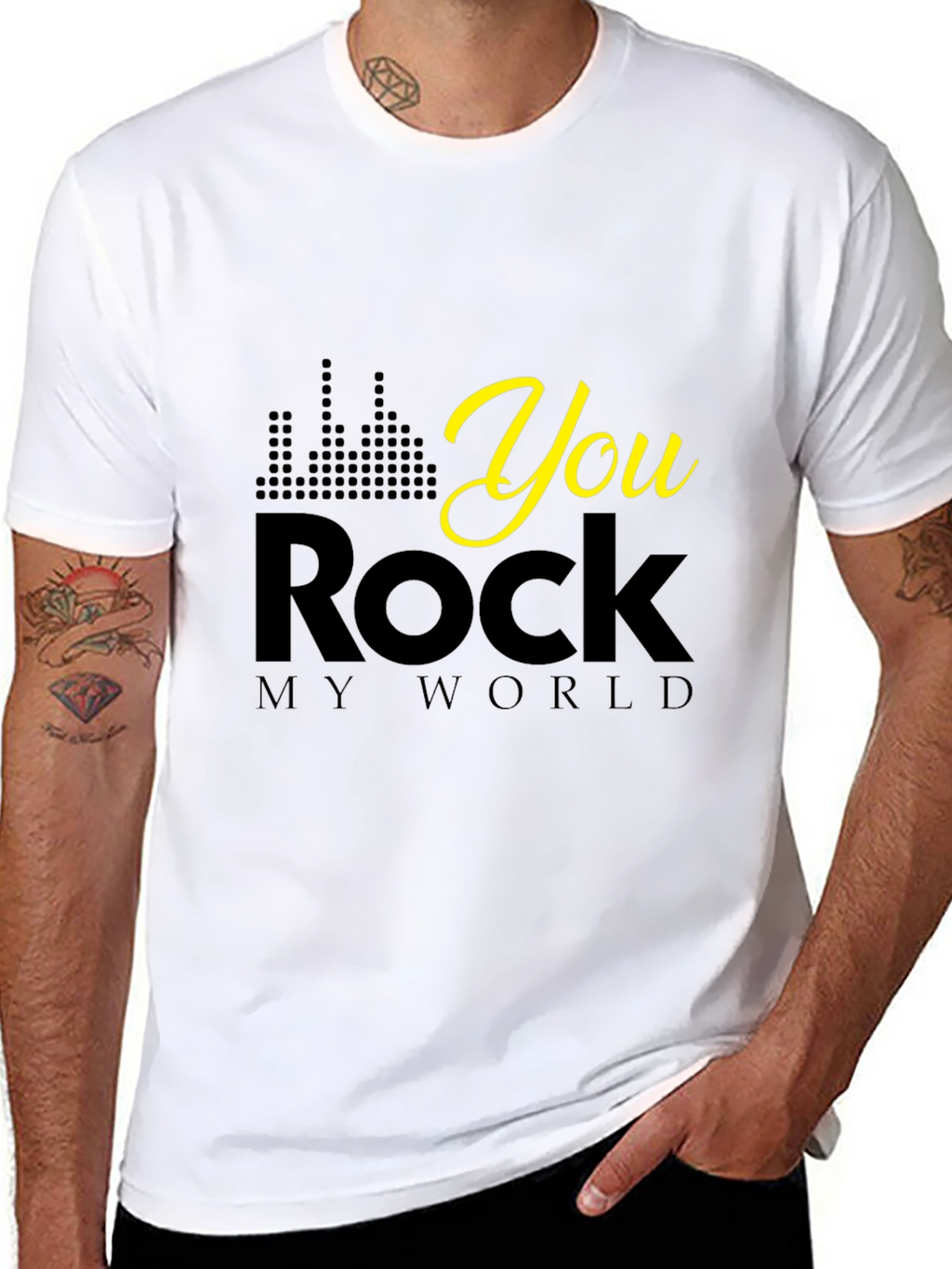 You Rock My World Black Graphic Tee