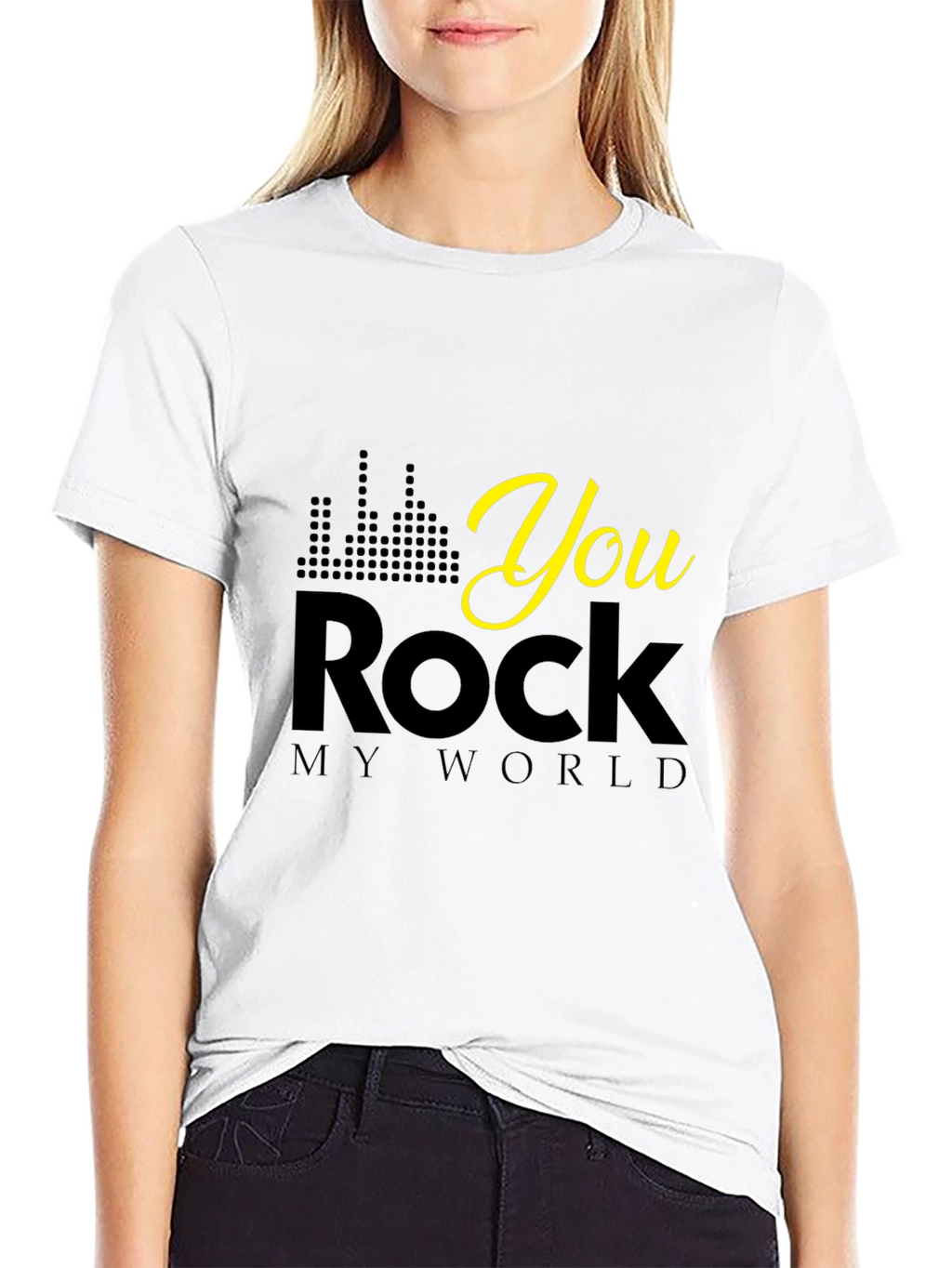 You Rock My World Black Graphic Tee