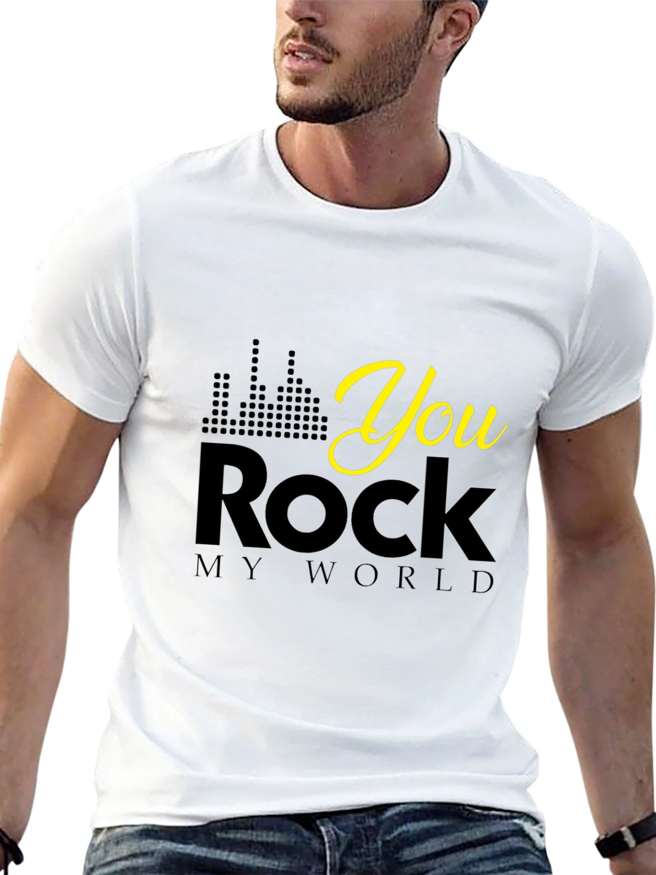 You Rock My World Black Graphic Tee