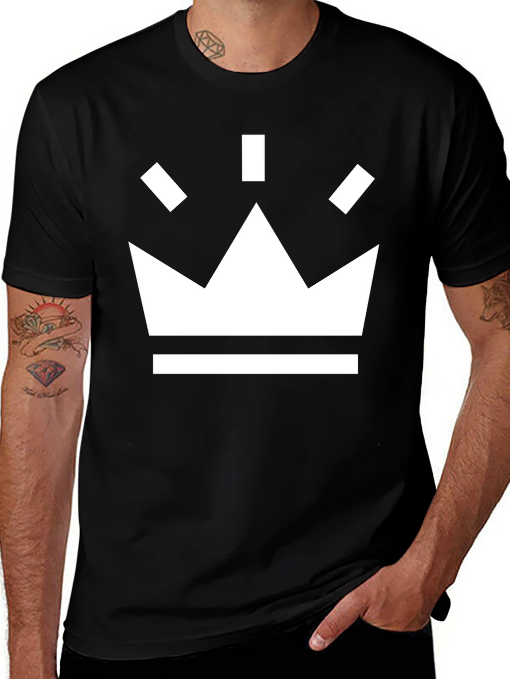 Crown Graphic Tee - Modern Minimalist Design
