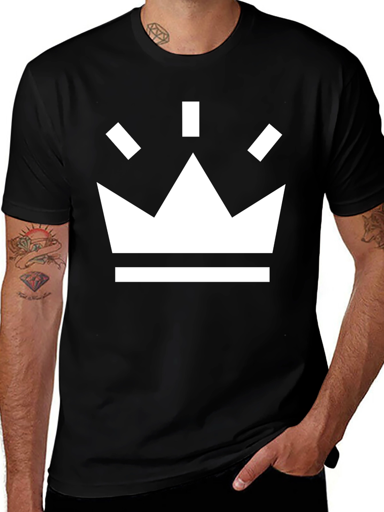 Crown Graphic Tee - Modern Minimalist Design