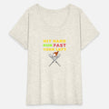 Hit Hard Run Fast Turn Left Funny Baseball Player
