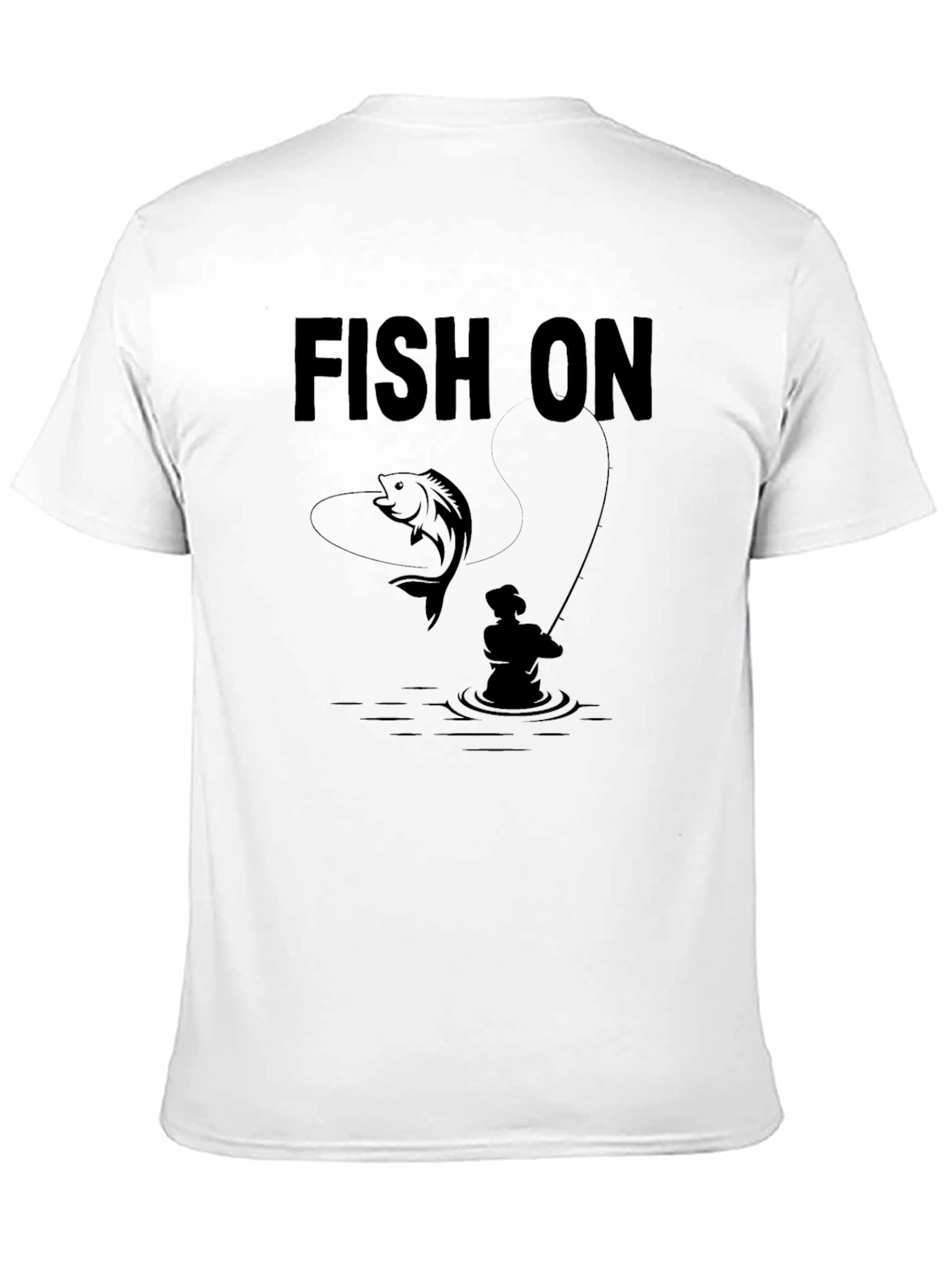 Fish On Graphic T-Shirt - Black