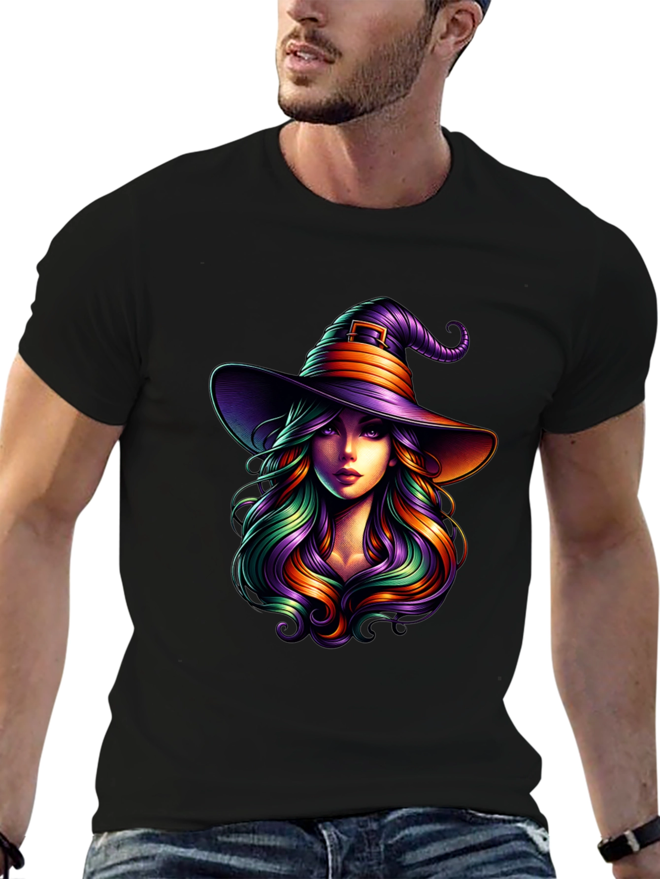 Witch T-Shirt: Halloween Graphic Tee for Men