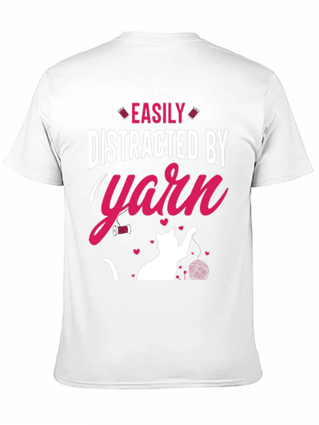 Easily Distracted By Yarn T-Shirt Cat Lover Tee