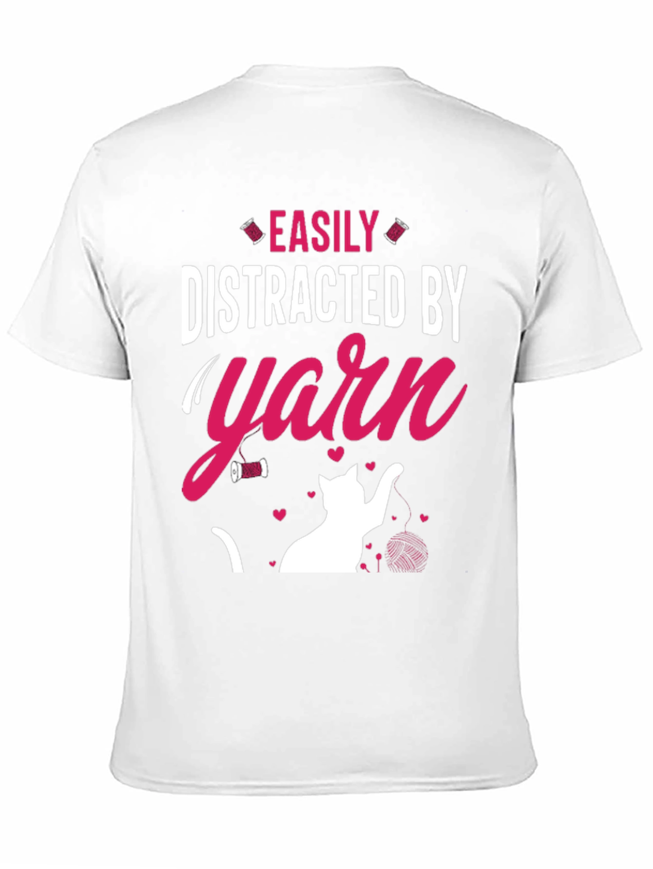 Easily Distracted By Yarn T-Shirt Cat Lover Tee