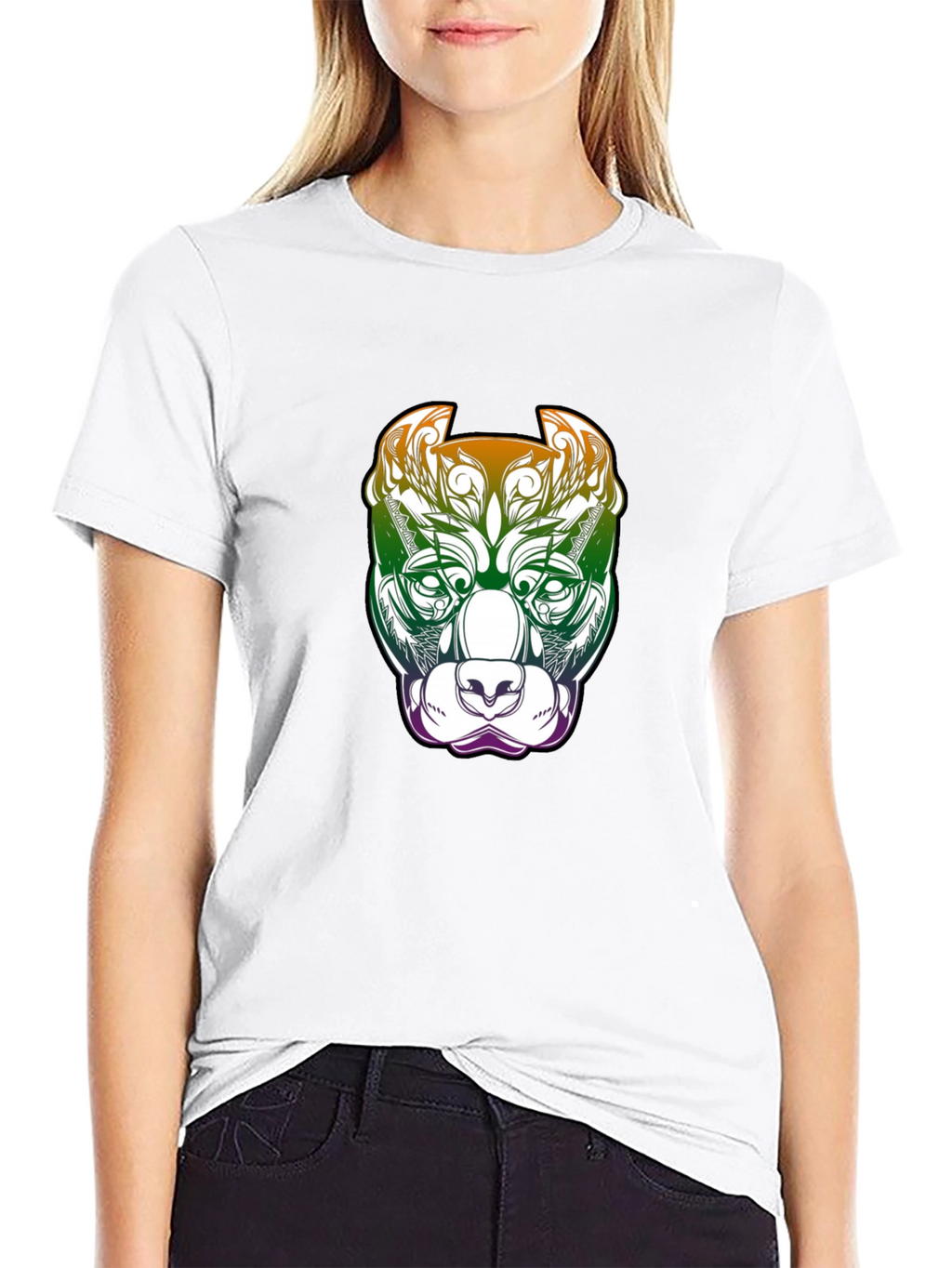 Pitbull Dog Graphic T-Shirt - Black