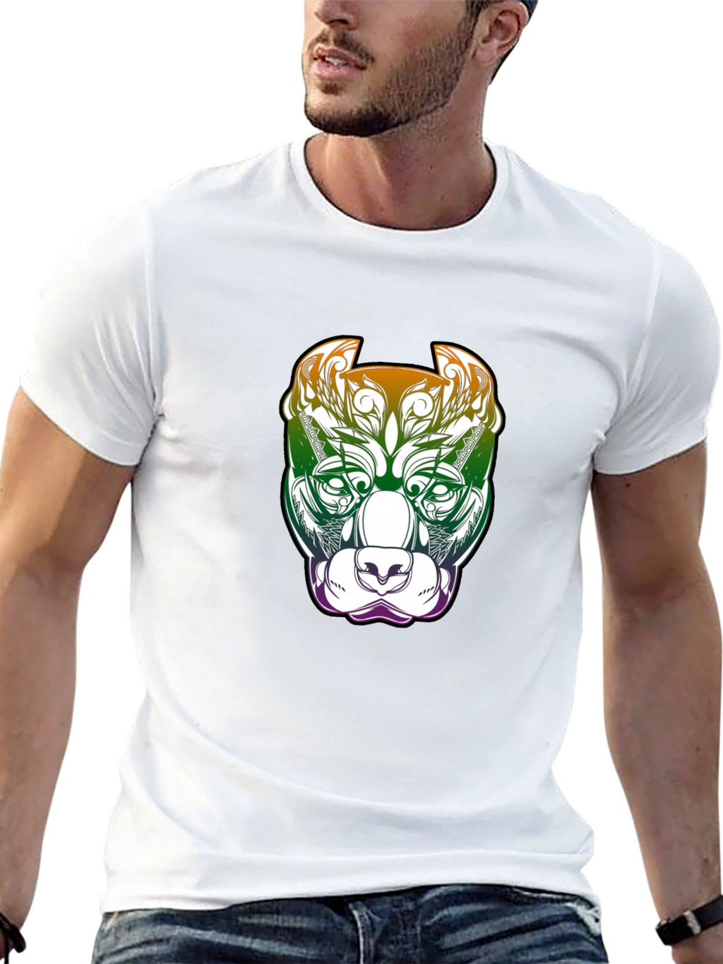 Pitbull Dog Graphic T-Shirt - Black