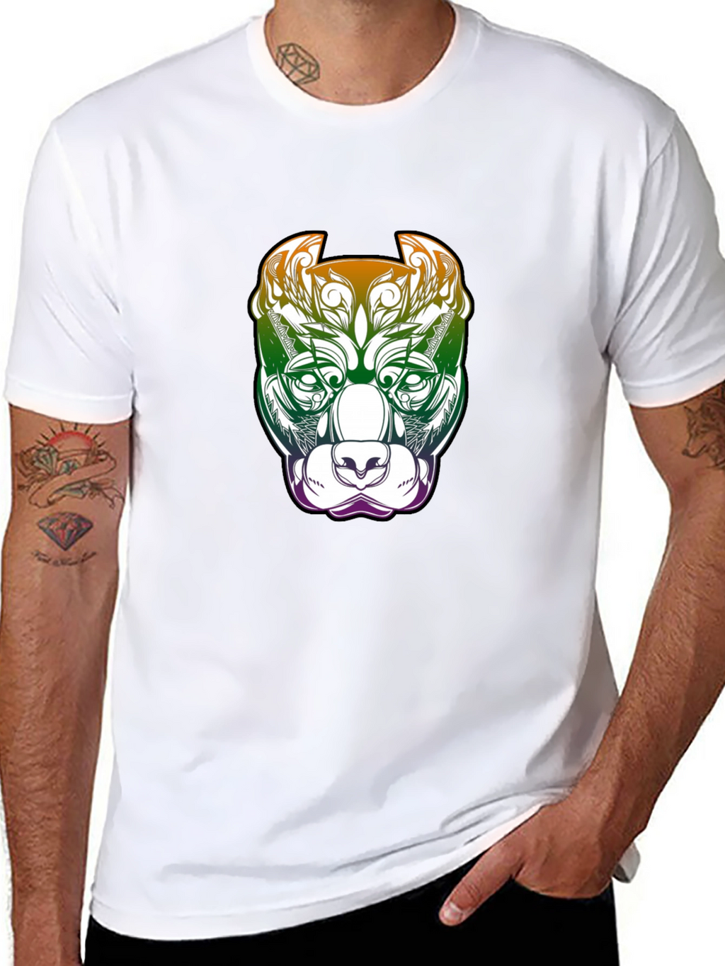 Pitbull Dog Graphic T-Shirt - Black