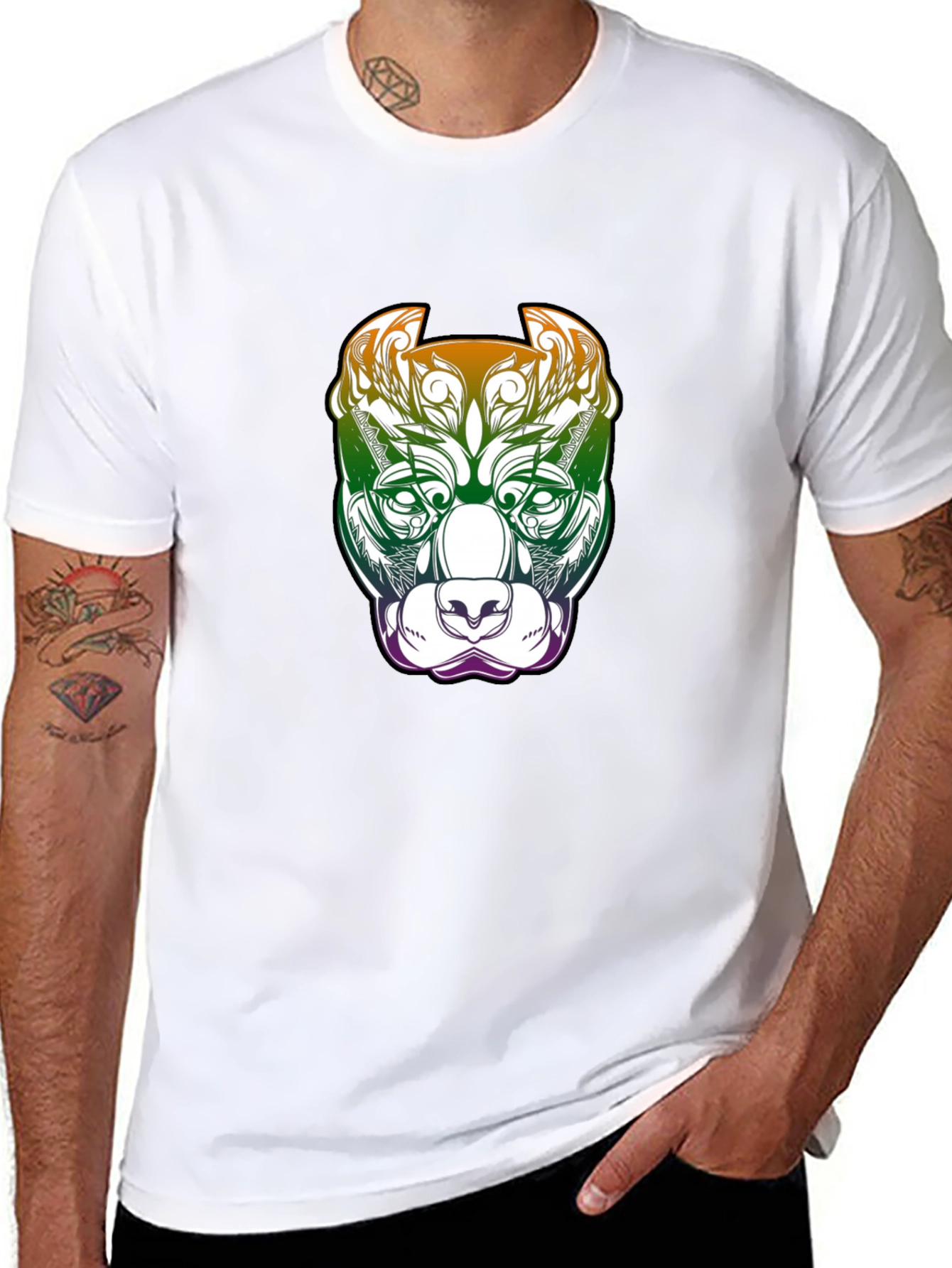 Pitbull Dog Graphic T-Shirt - Black