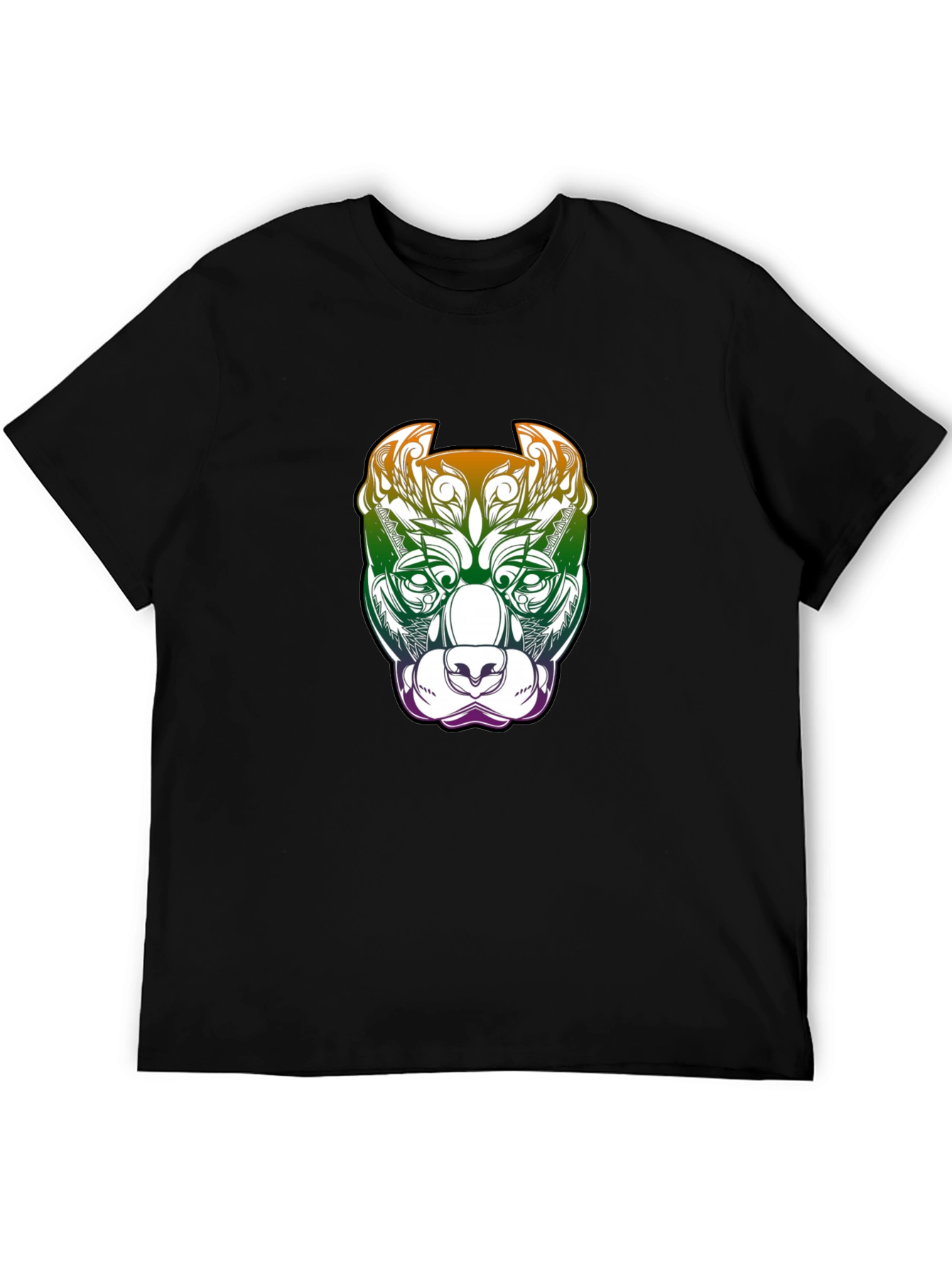 Pitbull Dog Graphic T-Shirt - Black