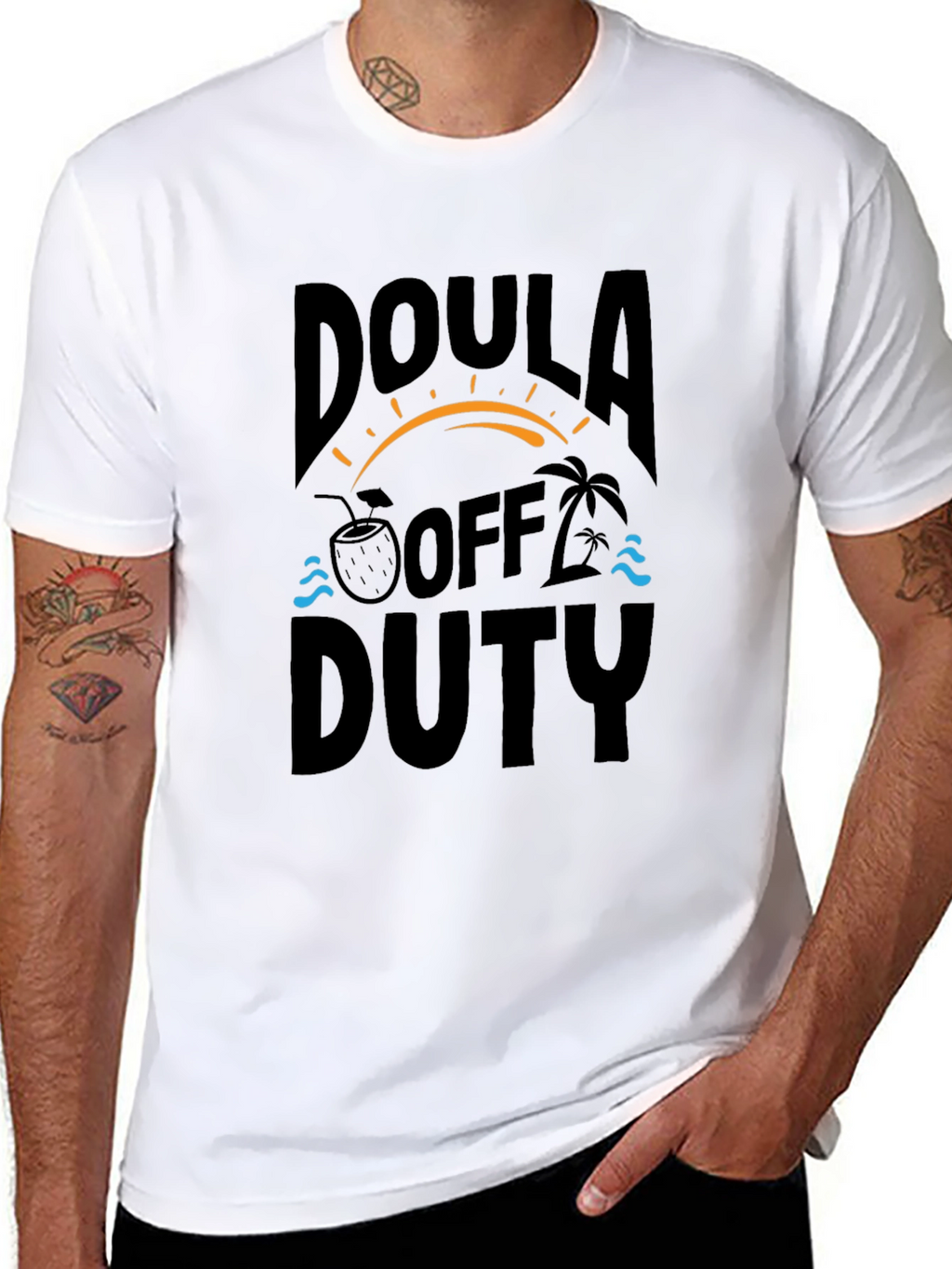 Doula Off Duty Black Graphic T-Shirt