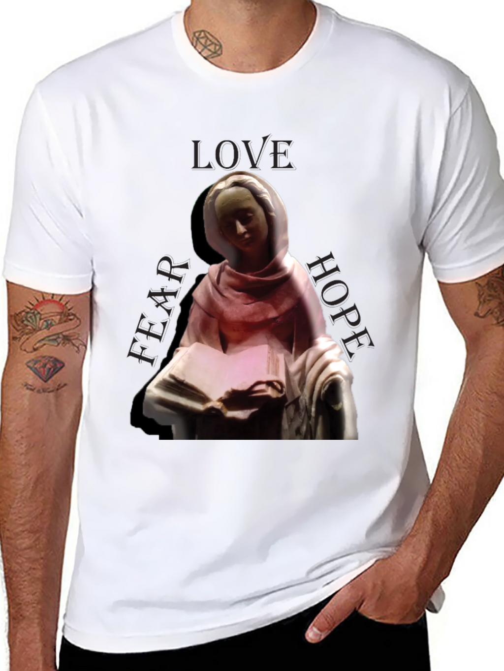 Madonna Love Hope Fear Graphic T-Shirt