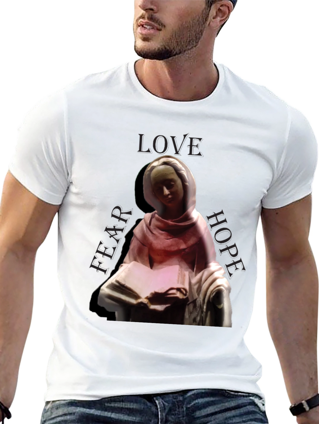 Madonna Love Hope Fear Graphic T-Shirt