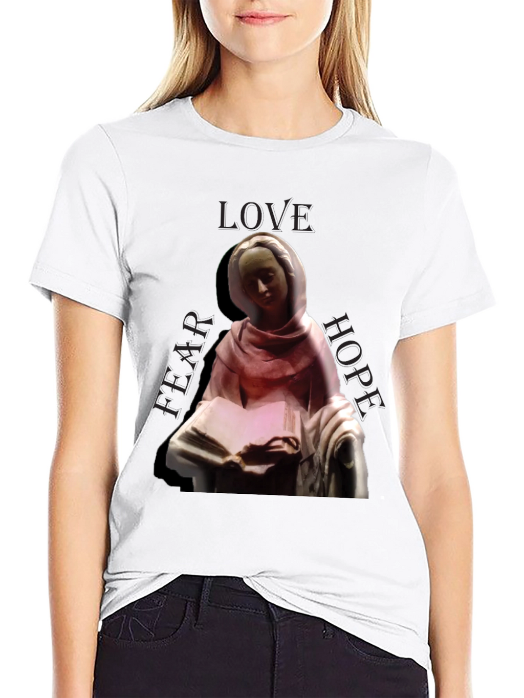 Madonna Love Hope Fear Graphic T-Shirt